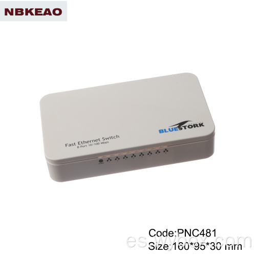 Caja de plástico abs para enrutador wifi IP54 para caja de interruptor de red electrónica PNC481 con tamaño 160 * 95 * 30 mm